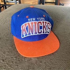 New York Knicks Snap Back Hat Blue Orange Basketball Ball Cap